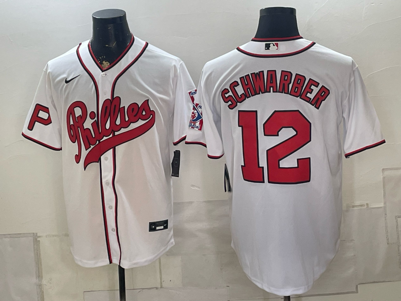 Men 2026 Philadelphia Phillies #12 Schwarber white Game Nike MLB Jerseys 0823002->philadelphia phillies->MLB Jersey